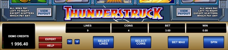 free spins Thunderstruck